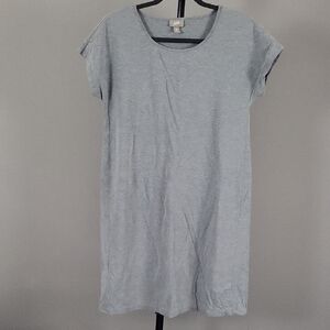 J. Jill Basic Gray Casual Tee Shirt Dress Short Sleeve, Women's Sz S Petite